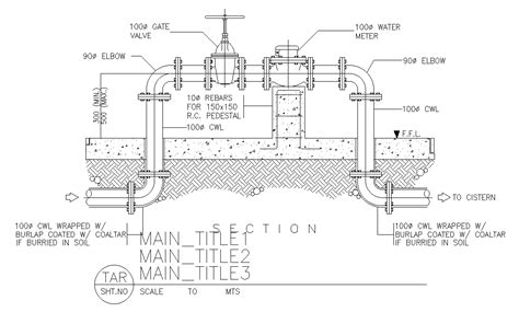 Water Supply System Cad Drawing Is Given In This Cad File Download