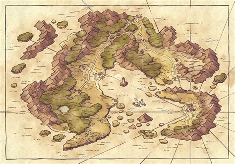 The Fantasy Island Map Arvyre By 2 Minute Tabletop
