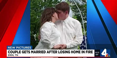 couple gets married after losing home in fire