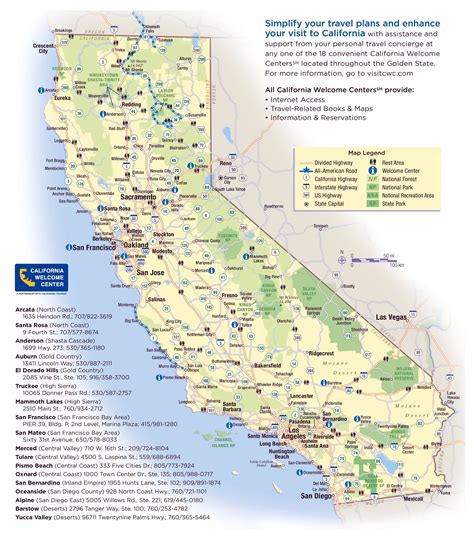 Large Detailed National Parks Map Of California State Poster 20 X 30 20