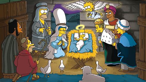 1920x1080 The Simpsons Bart Marge Christmas Lisa Homer The
