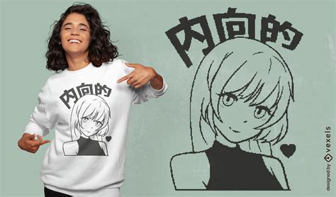 Retro Anime Girl T Shirt Design Vector Download