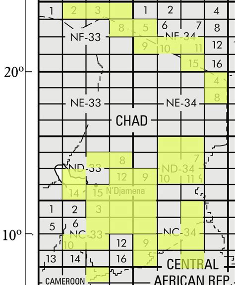 Chad Series 1501 Joint Operations Graphic Air 1250000 Index Map