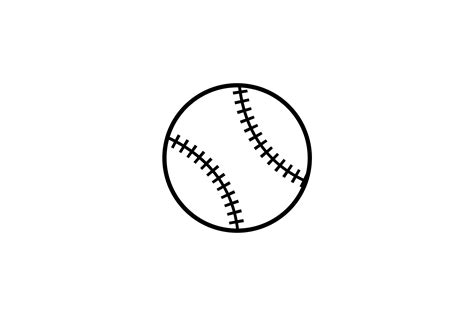 Ball Baseball Sport Icon Outline Graphic By Yellowhellow · Creative Fabrica