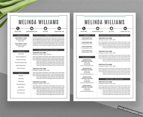 Making them easily editable and customisable using microsoft word! Professional CV Template for Word, Curriculum Vitae ...