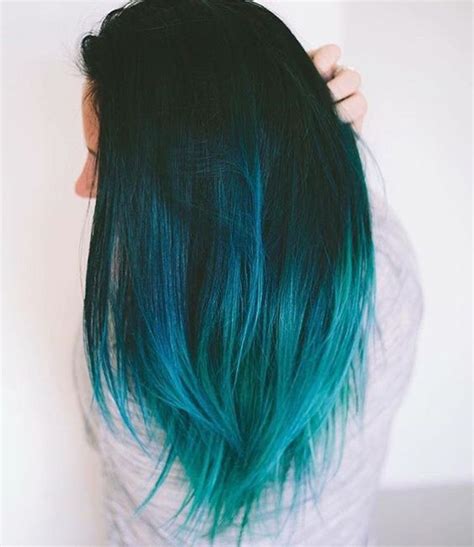 Blue Hair Tips Dyed