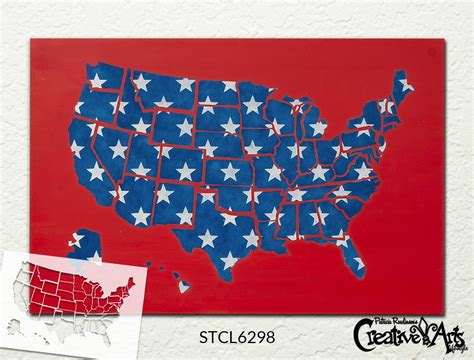 United States Map Stencil By Studior12 Craft Diy Home Decor Paint