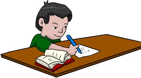Boy Studying Clipart Child Doing Homework Clipart Png Download