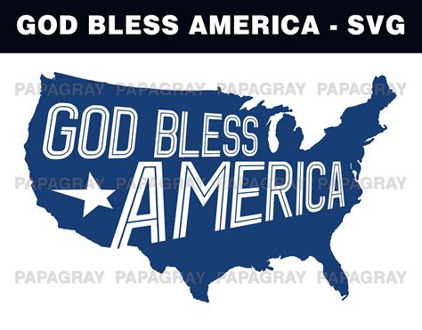 God Bless America Graphic SVG PNG Ai Vector Digital Etsy