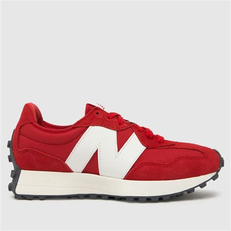 Womens Red New Balance 327 Trainers Schuh