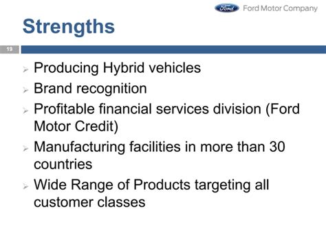Strategy Management Of Ford Motor Company Ppt