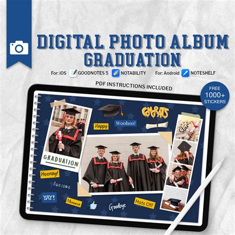 Graduation Digital Photo Album Scraping Memories Book Etsy