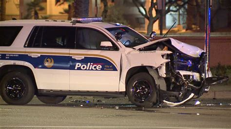 Phoenix Officer Hospitalized After Crash In S Phoenix
