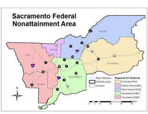 Sacramento District Map Map Of Sacramento Area Cities California Usa