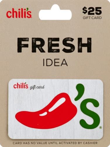 Chili S 25 Gift Card Activate And Add Value After Pickup 0 10
