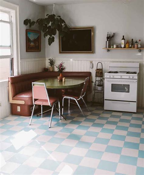 Checkerboard Floor Tile — Retro Authentic 9 Inch Squares In Luxurious