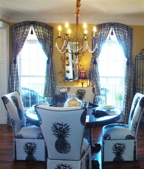 Check out our white pineapple decor selection for the very best in unique or custom, handmade pieces from our shops. Black, white and yellow dining room-pineapple chairs ...