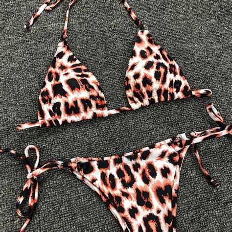 Leopard Print Swimwear Sexy Bikini 2 Pieces Swimsuit Hot Sexy Bikini