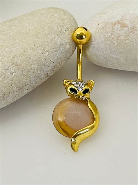 Fox Belly Button Ring Sexy Women Fox Shape Belly Ring Etsy