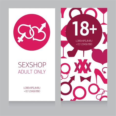 Tarjeta De Visita De Plantilla Para Sex Shop Diseño Xxx Vector Gráfico Vectorial © Ghouliirina