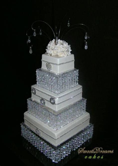 Diy Crystal Wedding Cake Stand Chandelier Cake Stand Bling Wedding