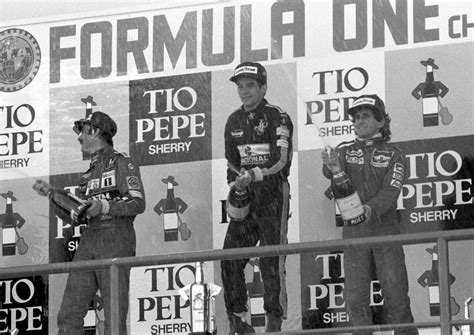 F1 Ayrton Senna Tras Su Victoria En El Gran Premio De España De 1986