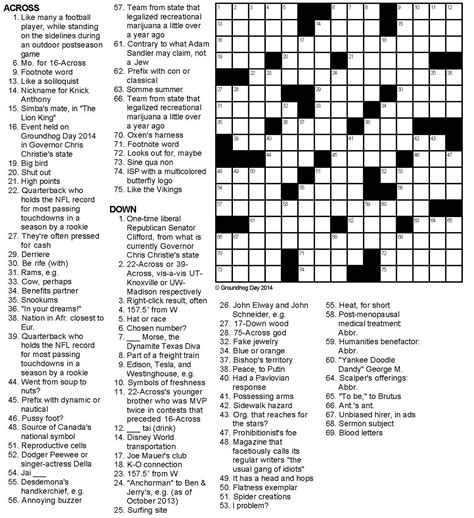 Online Printable Crossword Puzzles Free For Adults - Printable Crossword Puzzles For Adults ...