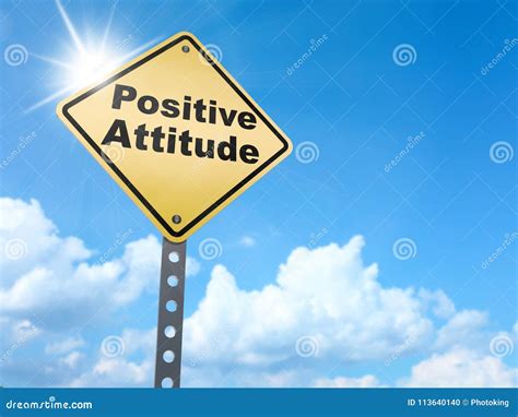 Positive Attitude Sign Stock Illustration Illustration Of Optimist
