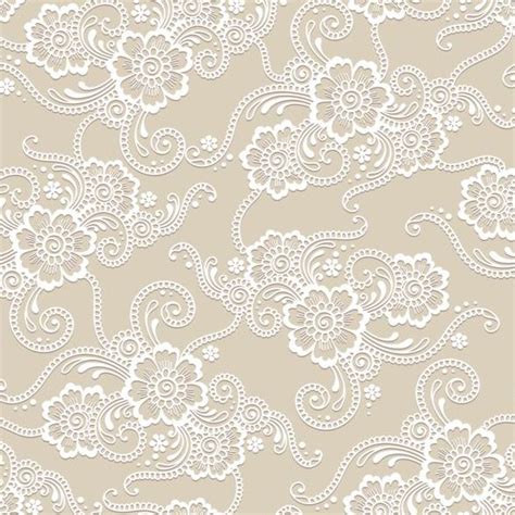 White Lace Pattern Seamless Vector Free Download