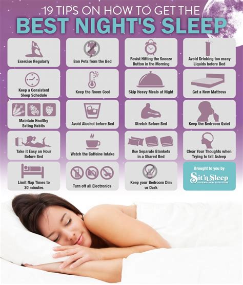 Tips On How To Get The Best Nights Sleep Infographic