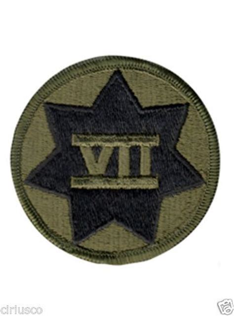 U S Army 7th Corps Subdued Military Unit Designation Insignia Patch