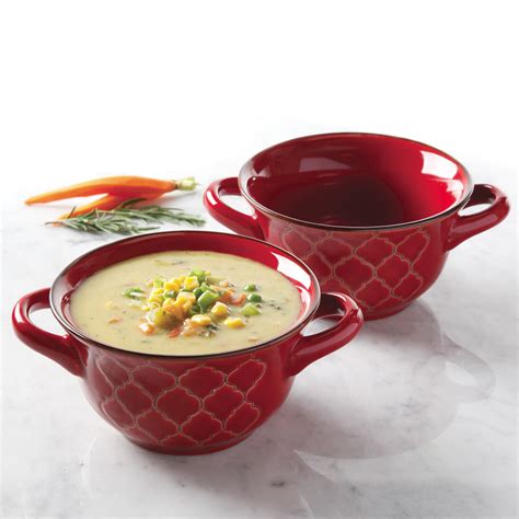 Crock Pot® Mathiston 27 Oz Double Handled Ceramic Soup Bowls Set Of 2