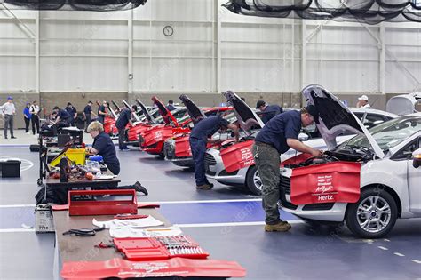 High School Auto Repair Competition Usa Stock Image C0239079