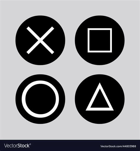 Playstation Button Logo Royalty Free Vector Image