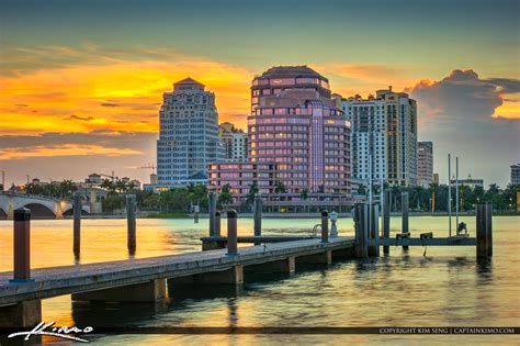West Palm Beach Skyline At The Waterway Hdr Photography By Captain Kimo
