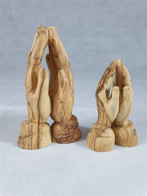Genuine Olive Wood Praying Hands 115cm45 Handmade In Etsy