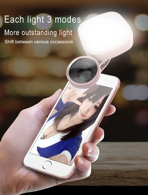 Selfie Light Mobile Phone Usb Rechargeable Led Selfie Flash Light With