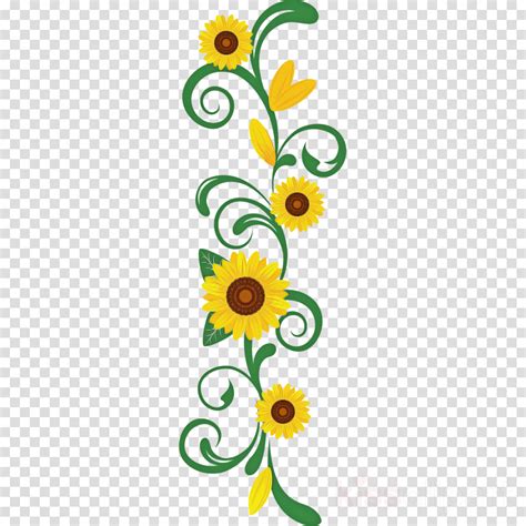 Flower Border Flower Background Floral Line Clipart