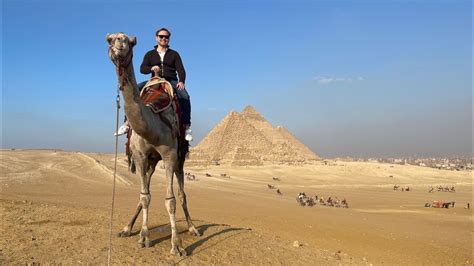 Camel Ride Through The Egyptian Desert At The Pyramids Of Giza Trip To Cairo Egypt 2021 Youtube