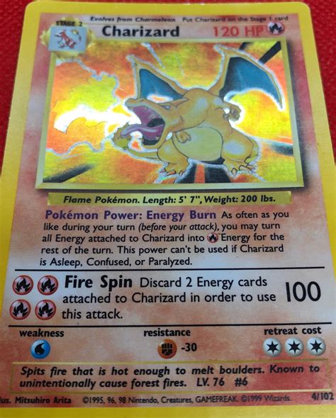 Old Charizard Pokemon Card