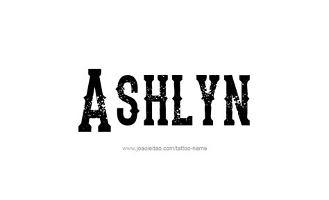 Ashlyn Name Tattoo Designs