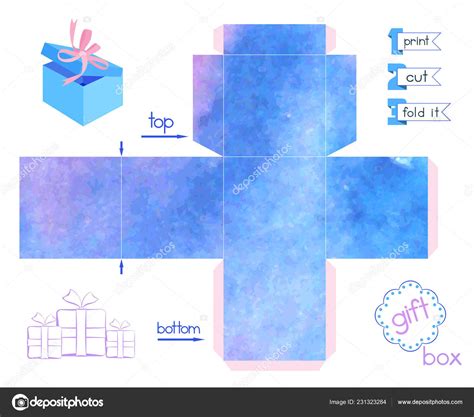 Printable Box Template With Lid Bmp City