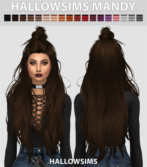 Sims 4 Ccs The Best Mandy Hair By Hallowsims