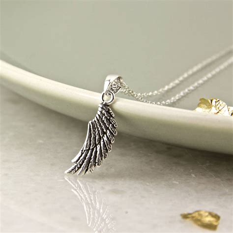 Sterling Silver Angel Wing Necklace By Gaamaa