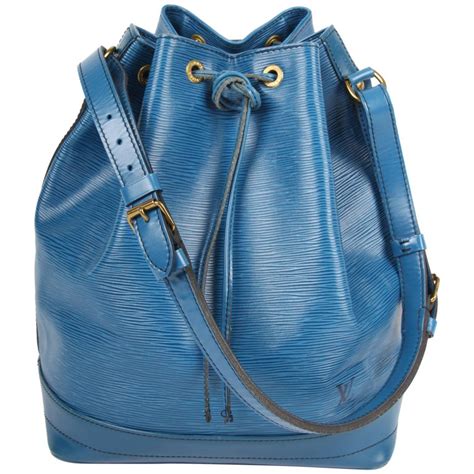 Louis Vuitton Epi Leather Noe Drawstring Shoulder Bag Blue At 1stdibs