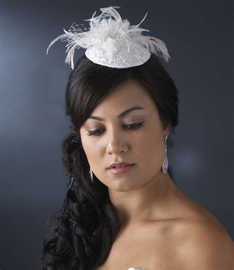 feather flower bridal hat comb elegant bridal hair accessories