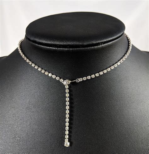 Vintage Sensational Faux Diamond Necklace Jewellery By Weiss Etsy