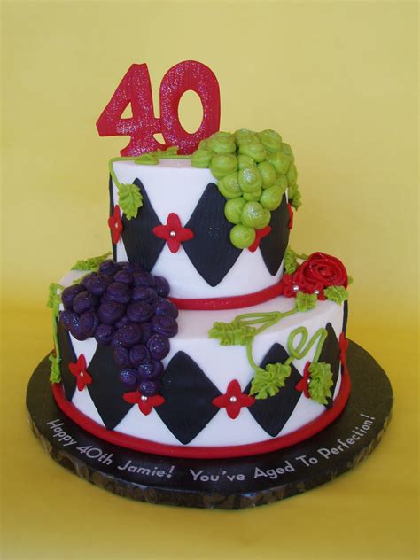 A day they have been looking forward to for many years. Wine Themed 40th Birthday Cake | Flickr - Photo Sharing!