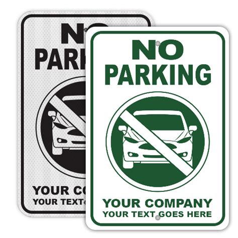 No Parking Lot Signs Custom Printed Signs