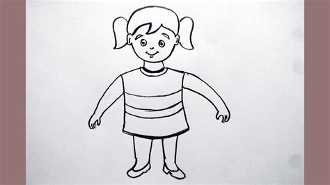 Girl Drawing For Kids How To Draw A Girl Girl Drawing Step By Step